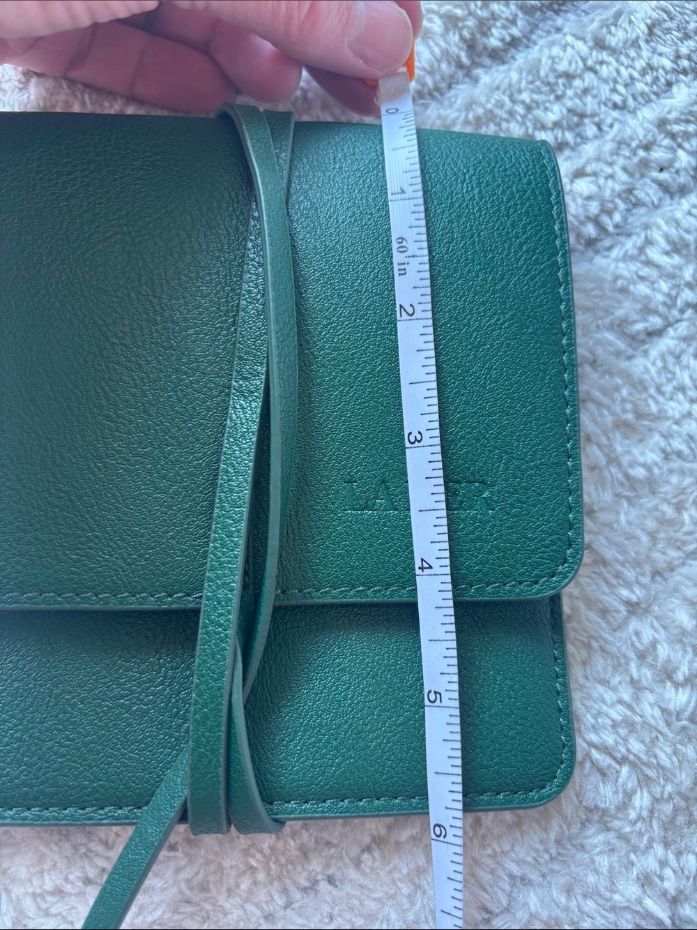 La Mer Emerald Green Leather Pouch - Picture 4 of 5
